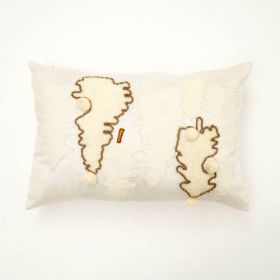 Polyester Pillow With Embroidery Work (Option: 1style)